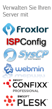 Webpanel zur Verwaltung Ihres Servers